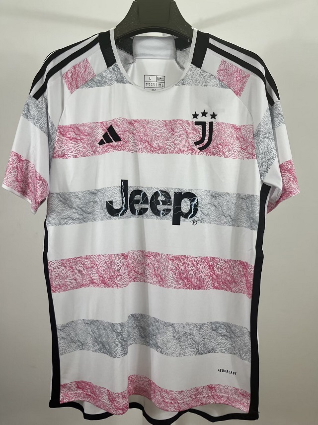 AAA Quality Juventus 23/24 Away White/Pink Soccer Jersey